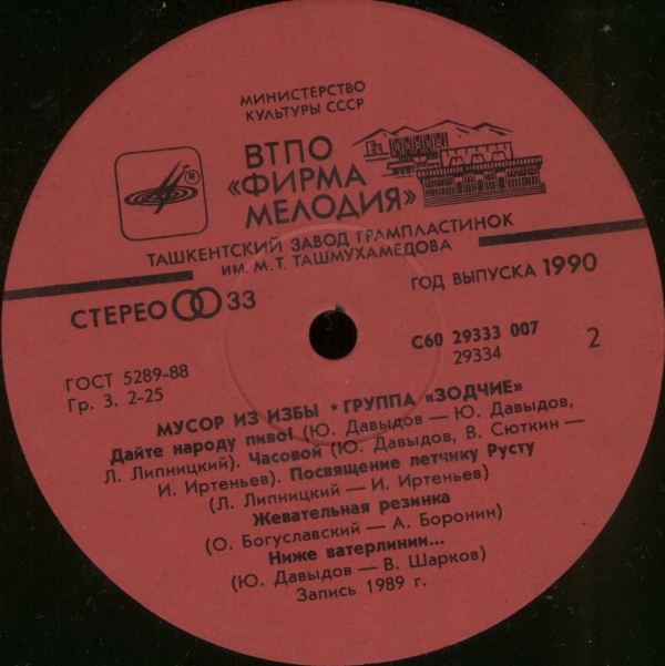 Группа "Зодчие". «Мусор из избы»