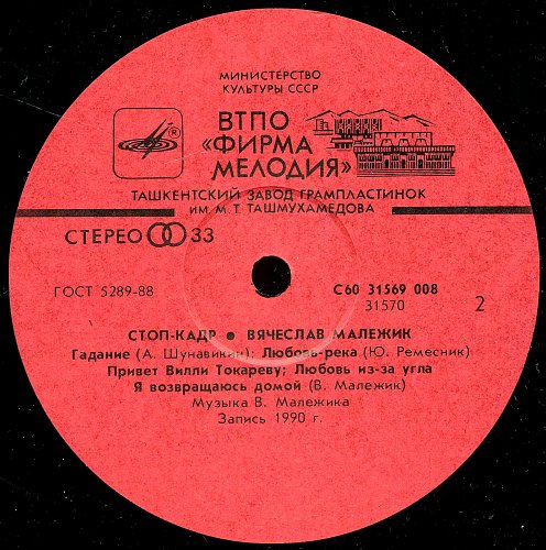 Вячеслав Малежик - Стоп-кадр