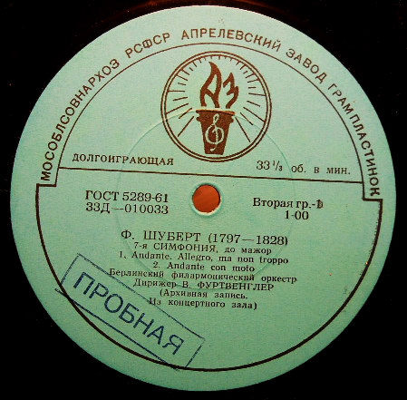 Ф. ШУБЕРТ Симфония № 7 (В. Фуртвенглер)