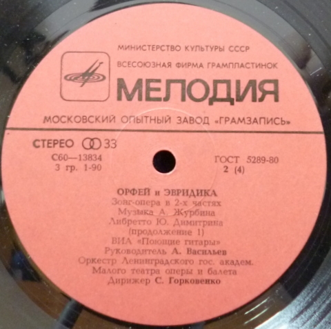 Орфей и Эвридика (Зонг-опера в 2-х частях)