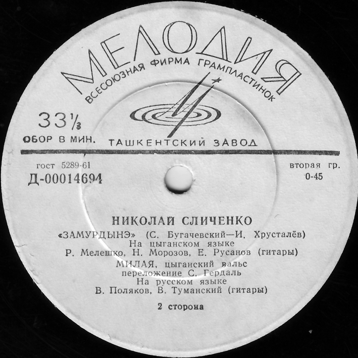 Николай Сличенко. Цыганские песни
