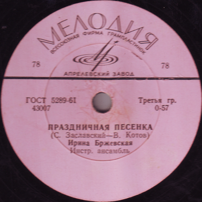 Ирина Бржевская - Праздничная песенка / Одуванчик