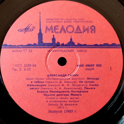Александр Галич. Пластинка 1