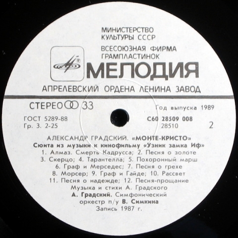 Александр Градский - Монте-Кристо