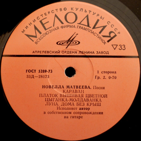 Песни Новеллы Матвеевой