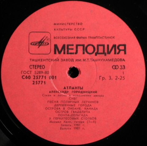 Александр Городницкий. «Атланты»