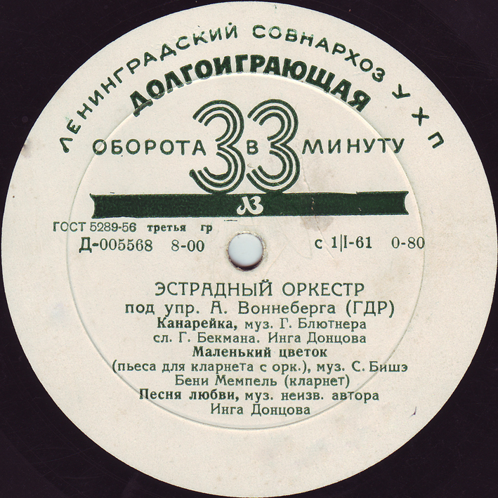 Эстрадный оркестр под упр. А. Воннеберга // Вокальный квартет «Чеянда»