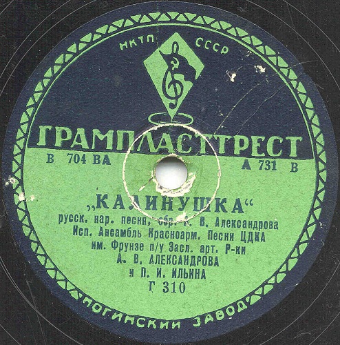 Ансамбль Красноармейской песни ЦДКА им. Фрунзе п/у  А. Александрова и П. Ильина - Семеро зятьев / Калинушка