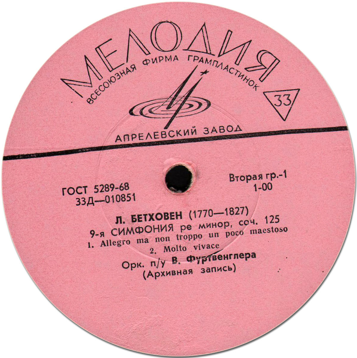 Л. Бетховен: Девятая симфония; И. Брамс: Вариации на тему Гайдна (В. Фуртвенглер)