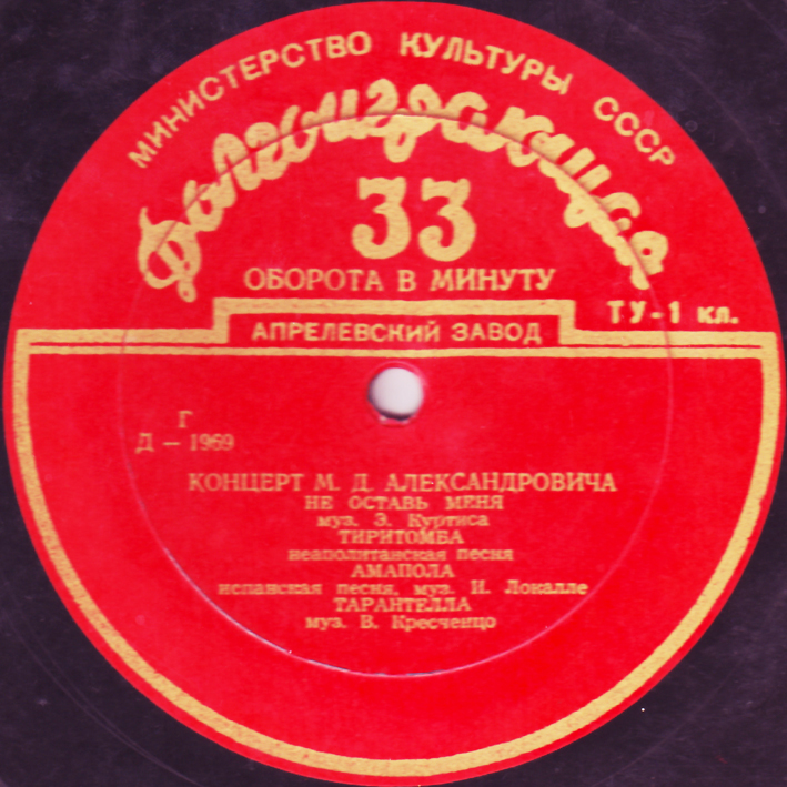 Концерт М. Д. Александровича