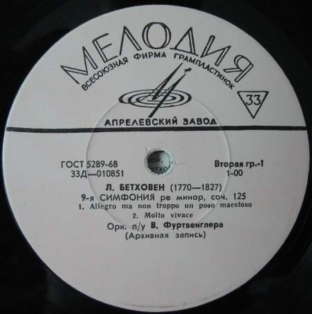 Л. Бетховен: Девятая симфония; И. Брамс: Вариации на тему Гайдна (В. Фуртвенглер)