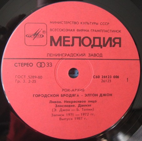 Элтон ДЖОН «Городской бродяга» [Рок-архив 3]