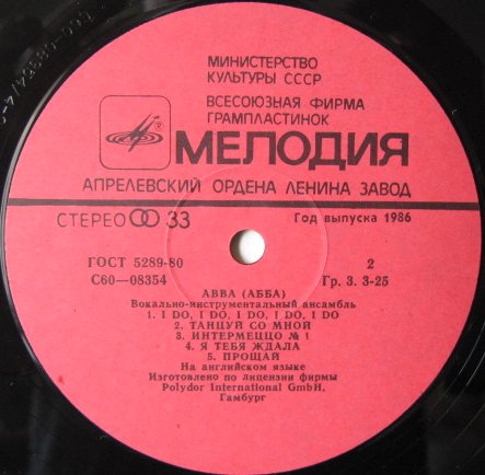Вокально-инструментальный ансамбль «АББА» (ABBA) — на английском языке