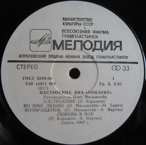 Ансамбль "ОРИЗОНТ". «Настроение»