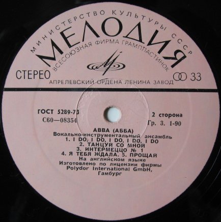 Вокально-инструментальный ансамбль «АББА» (ABBA) — на английском языке