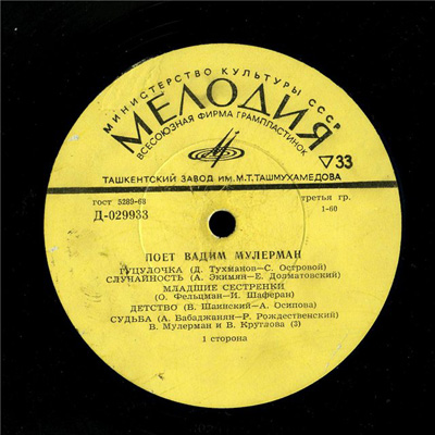 Поёт Вадим Мулерман