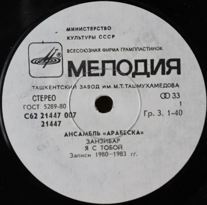 АНСАМБЛЬ "АРАБЕСКА" (Arabesque) - на английском языке