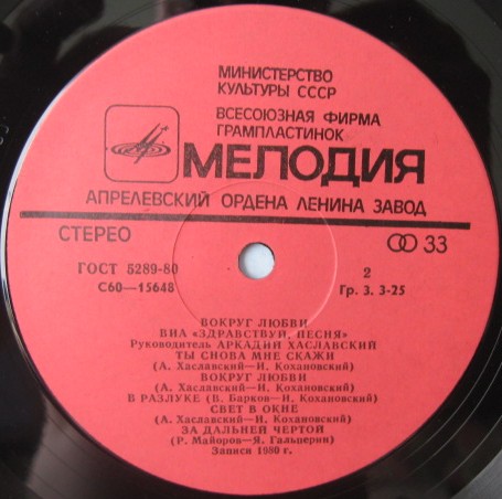 ВИА "Здравствуй, песня" - Вокруг любви