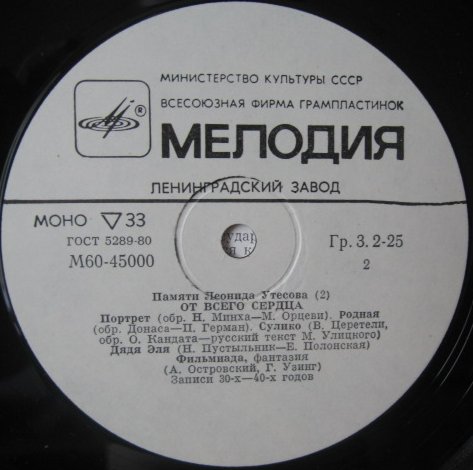 Памяти Леонида Утёсова (2). От всего сердца