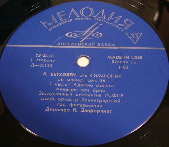Л. БЕТХОВЕН (1770-1827): Симфония № 2 ре мажор, соч. 36 (К. Зандерлинг)