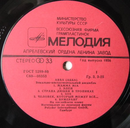 Вокально-инструментальный ансамбль «АББА» (ABBA) — на английском языке
