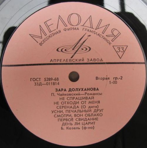 П. ЧАЙКОВСКИЙ Романсы (Зара Долуханова)