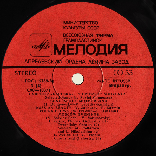 Souvenir Beriozka (Сувенир Березка)