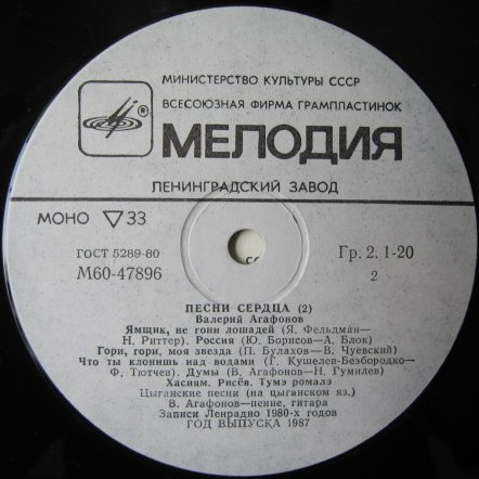 Валерий Агафонов. Песни сердца (2)