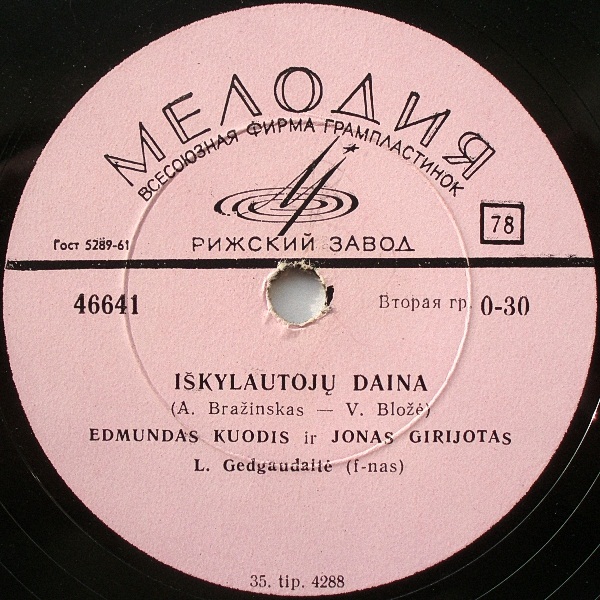 Edmundas Kuodis Ir Jonas Girijotas ‎– Iškylautojų Daina / Žvejo Sapnai