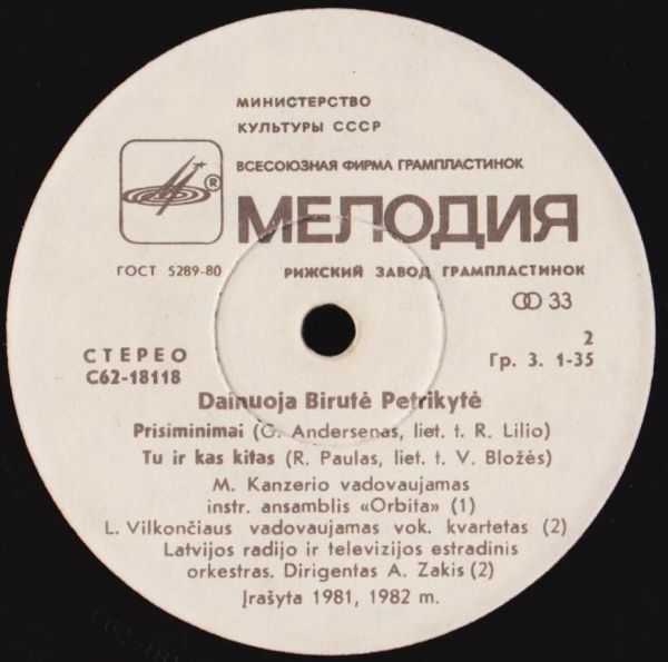 ПЕТРИКИТЕ Бируте