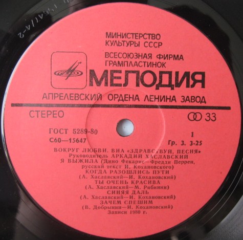 ВИА "Здравствуй, песня" - Вокруг любви