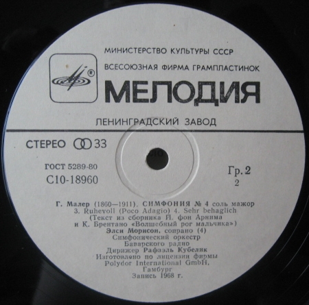 Густав МАЛЕР. Симфония № 4