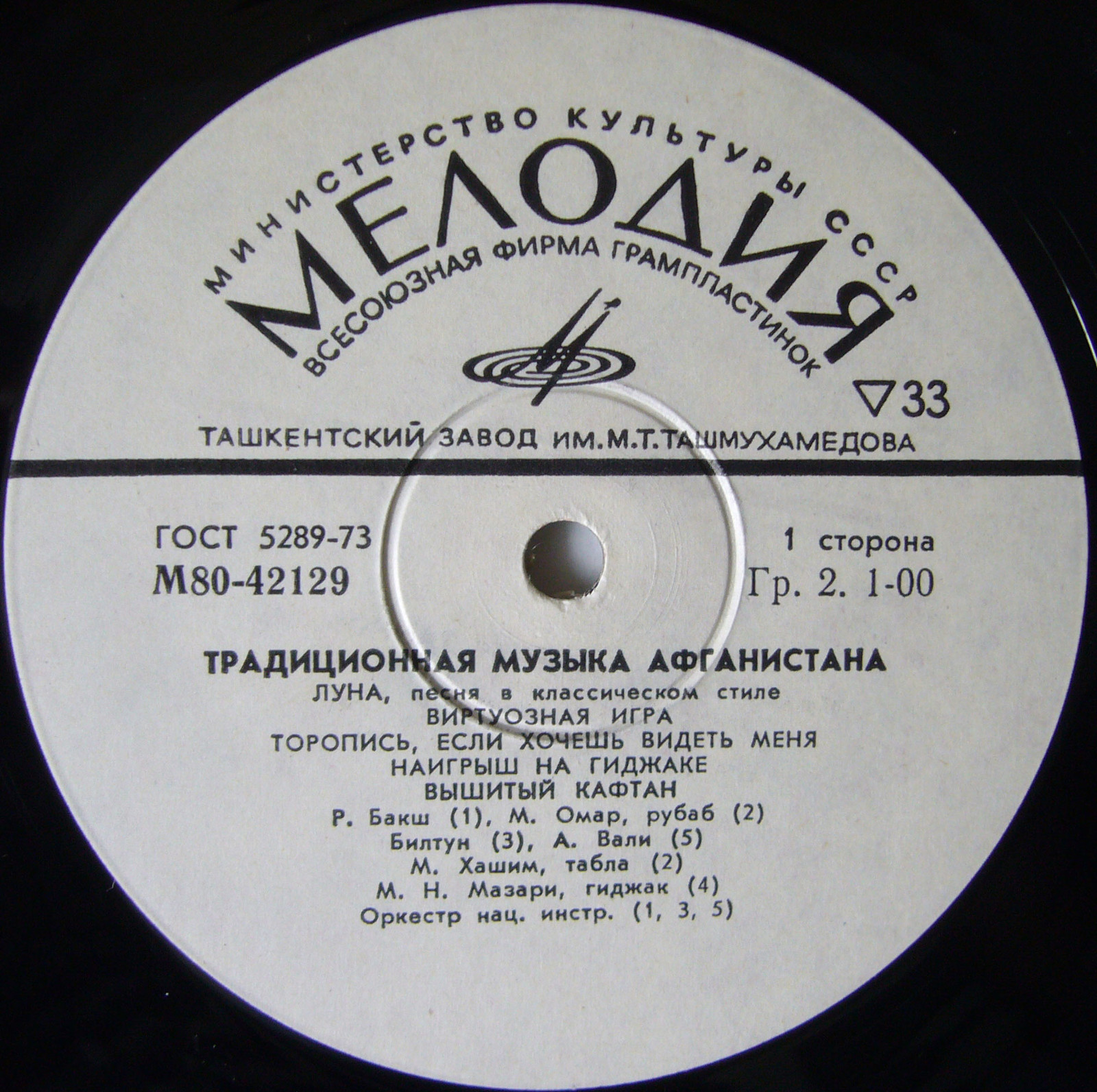 МУЗЫКА АЗИИ И АФРИКИ (выпуск 6): Традиционная музыка Афганистана