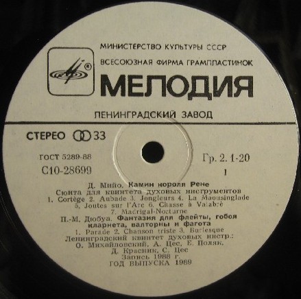 ДУХОВЫЕ КВИНТЕТЫ XX ВЕКА