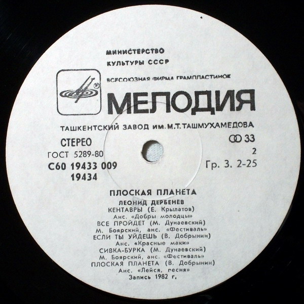 Леонид Дербенев. Плоская планета
