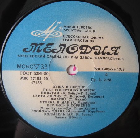 Робертино Лорети. «Душа и сердце»