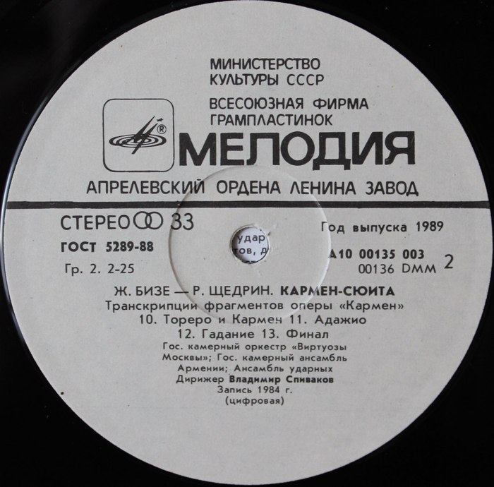 Ж. БИЗЕ—Р. ЩЕДРИН: Кармен-сюита (В. Спиваков)
