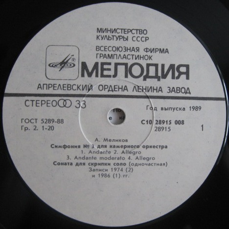 А. МЕЛИКОВ (1933)