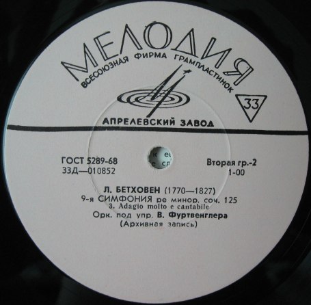 Л. Бетховен: Девятая симфония; И. Брамс: Вариации на тему Гайдна (В. Фуртвенглер)