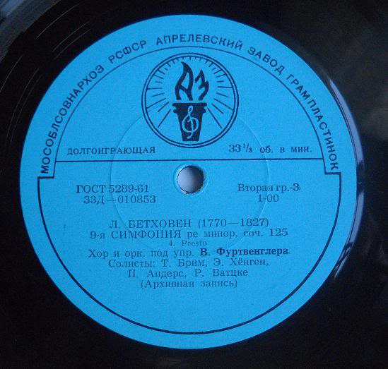 Л. Бетховен: Девятая симфония; И. Брамс: Вариации на тему Гайдна (В. Фуртвенглер)