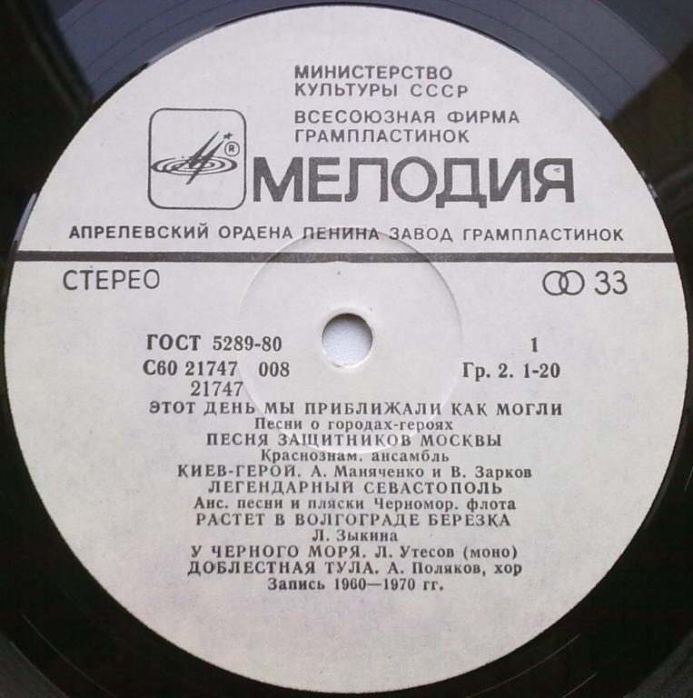 Этот день мы приближали как могли. Песни о городах-героях