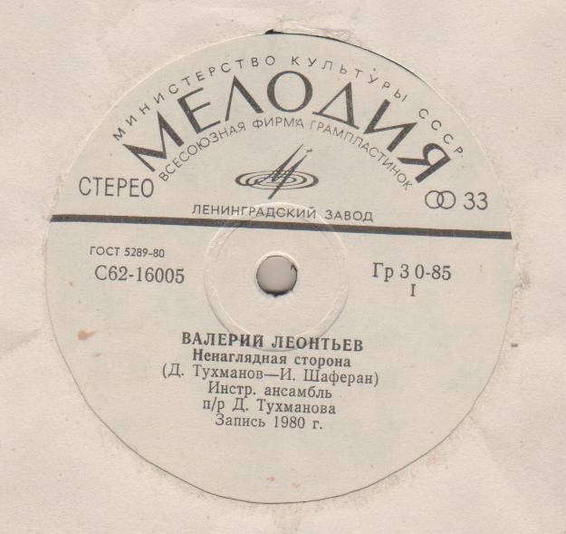 Валерий Леонтьев поёт песни Давида Тухманова