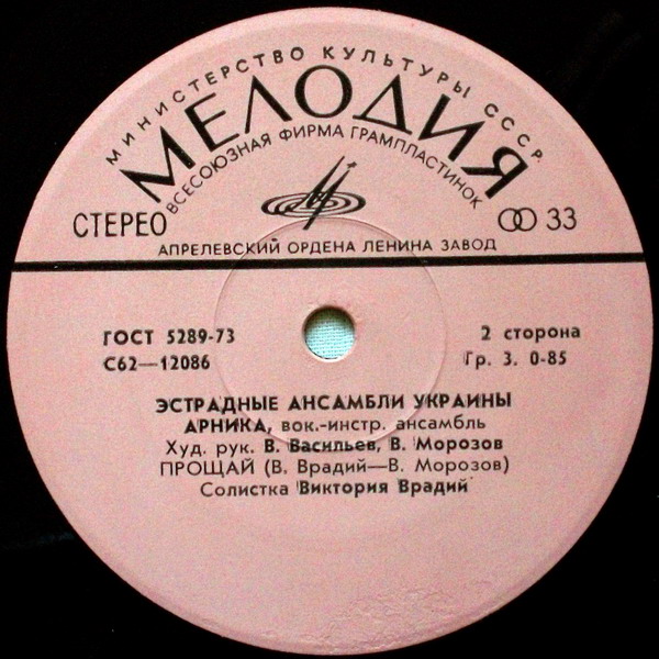 ЭСТРАДНЫЕ АНСАМБЛИ УКРАИНЫ