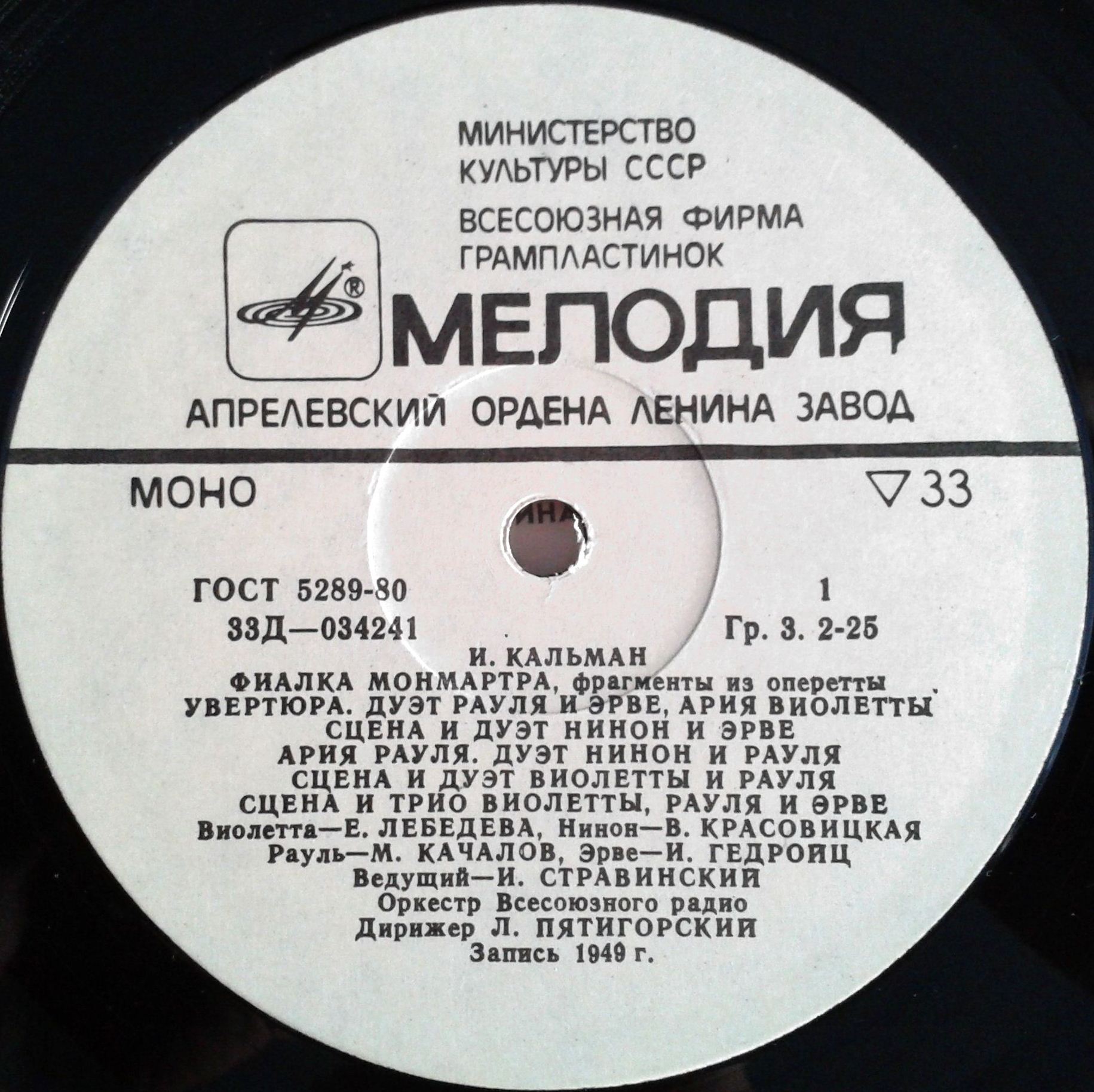 И. Кальман. «Фиалка Монмартра». Фрагменты из оперетты