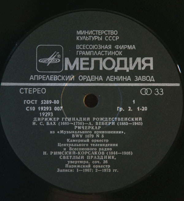 Дирижер Геннадий РОЖДЕСТВЕНСКИЙ