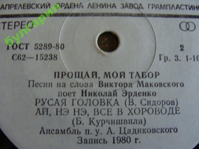 ПРОЩАЙ, МОЙ ТАБОР: Песни на слова Виктора Маковского поет Николай Эрденко