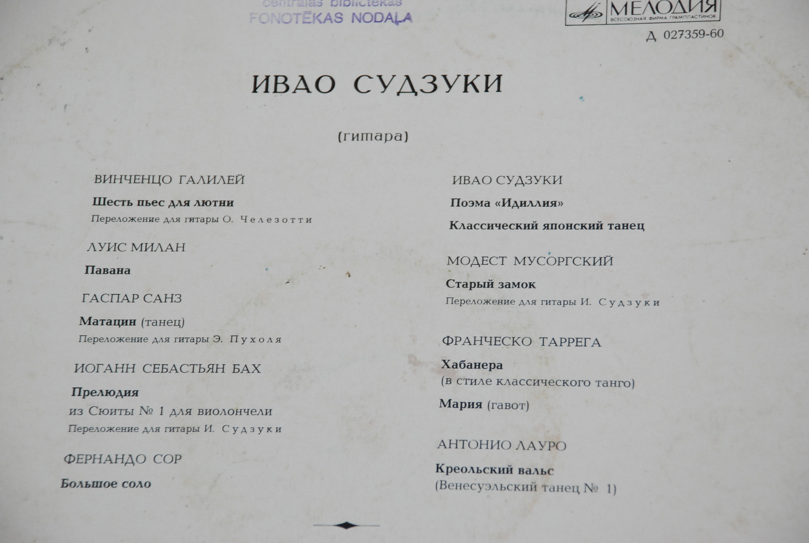 Ивао Судзуки, гитара (Япония)