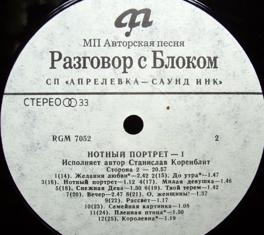 Разговор с Блоком (6). Нотный портрет, часть первая