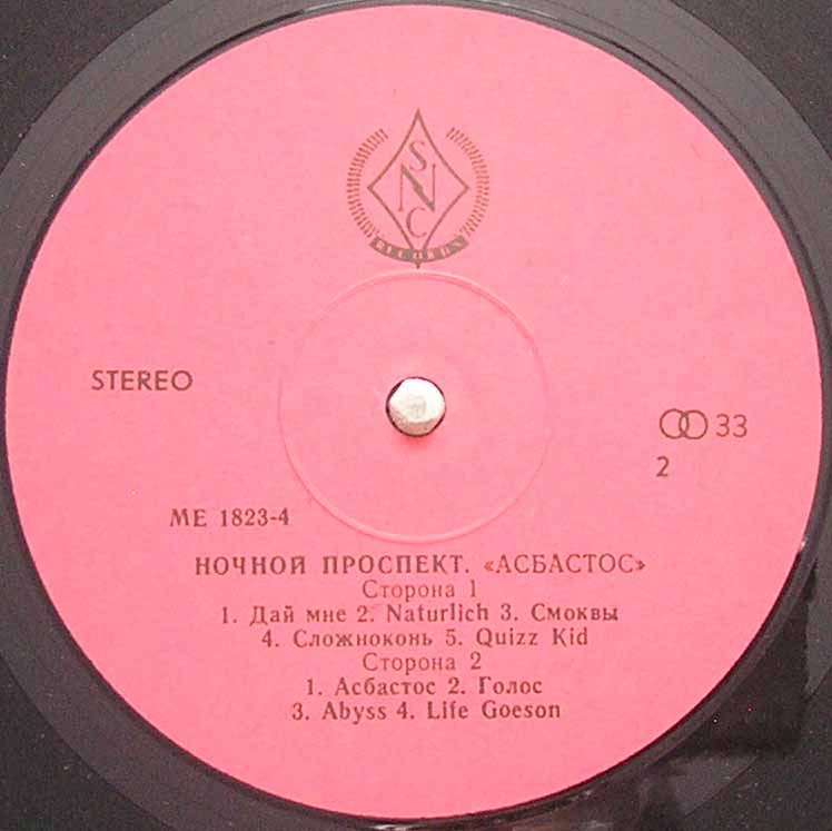 Группа «НОЧНОЙ ПРОСПЕКТ». Асбастос