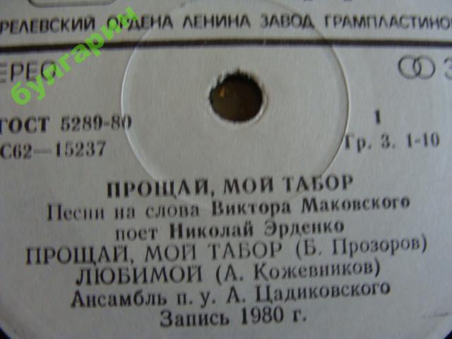 ПРОЩАЙ, МОЙ ТАБОР: Песни на слова Виктора Маковского поет Николай Эрденко